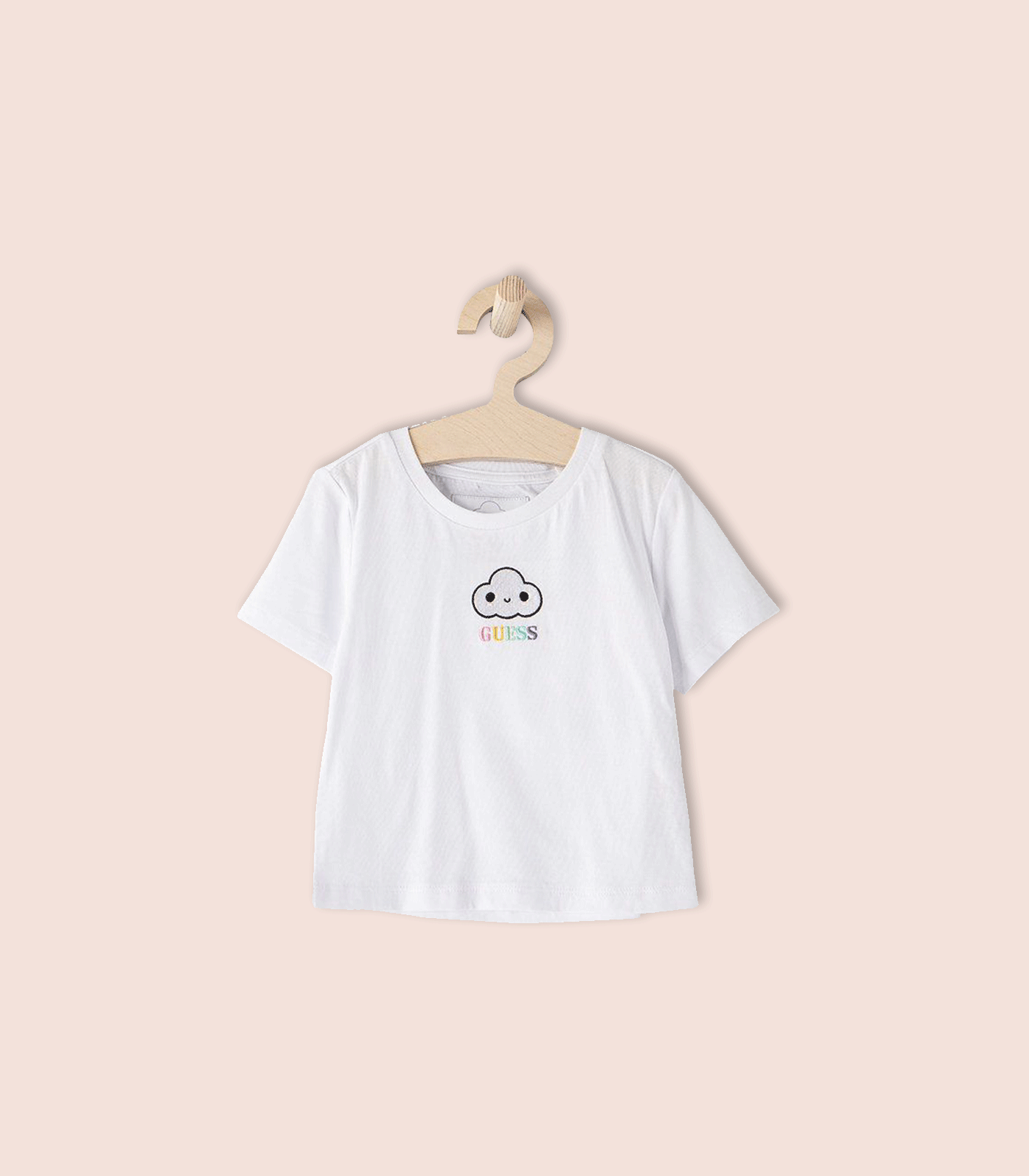 SOLID WHITE TEE WITH LOGO | GUESS KIDS | kidsup.in